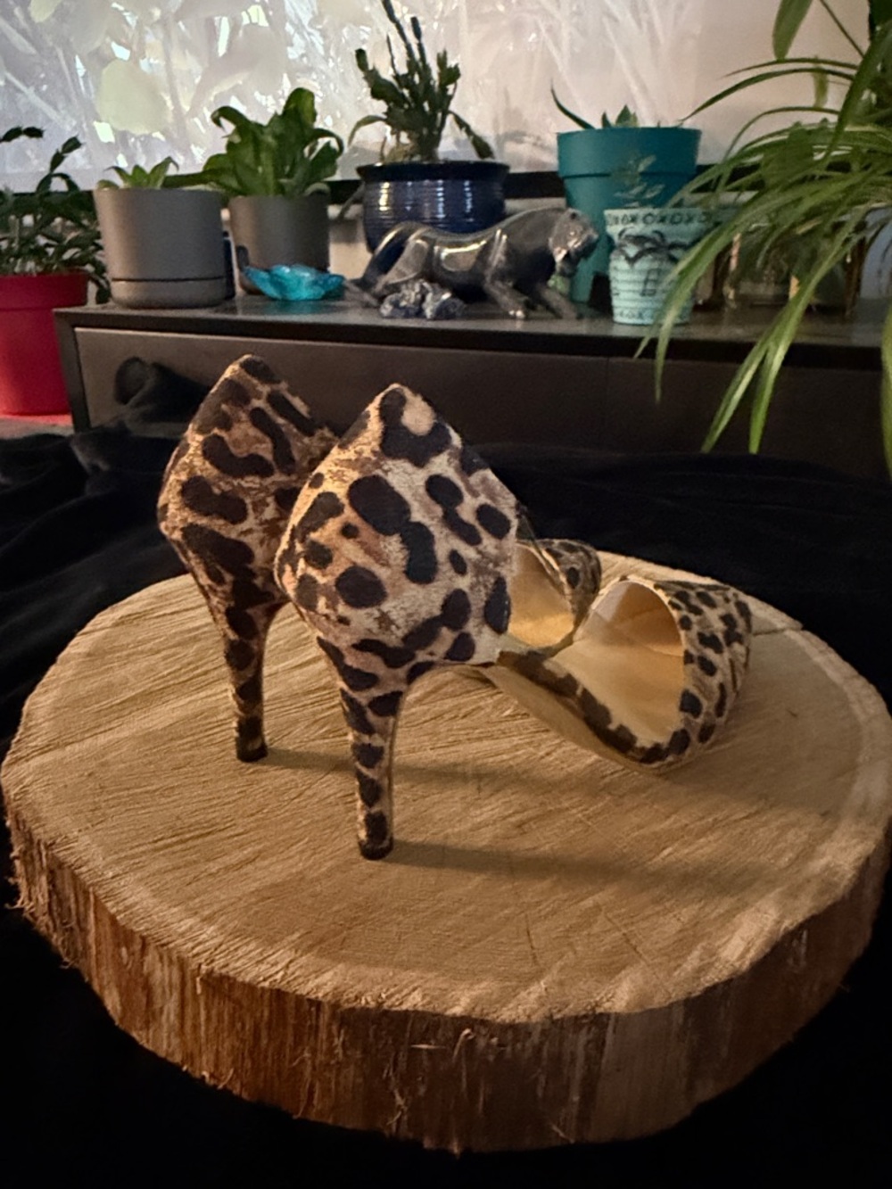 Aldo Leopard Print D'Orsay Pumps in Brown and Black - Picture 4 of 5